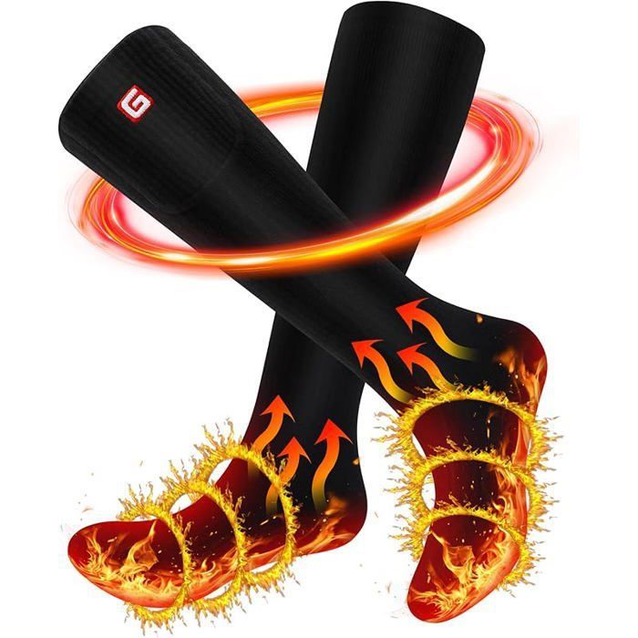 Chaussettes Chauffantes Rechargeables COZII – Batterie 5V 5000mAh, 3 Niveaux, Jusqu'à 10h – Homme/Femme, Pour Ski/randonnée/chasse