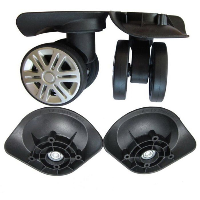 Paire Roues de Valise Muettes Pièce de Rechange Universelle Roulette de Remplacement - 44 × 90mm