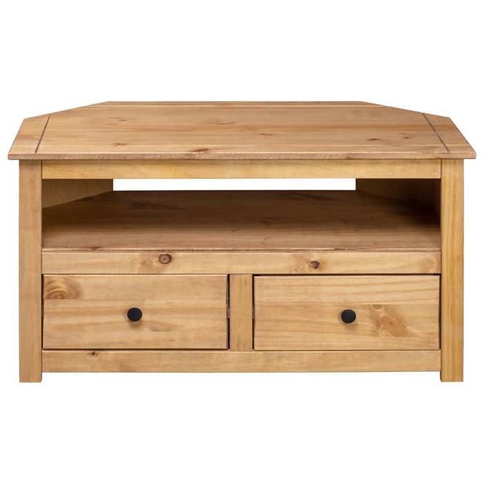NEUF Armoire TV - Brun - Meuble TV dangle - 93x49x49 cm Pin solide Assortiment Panama TT2715