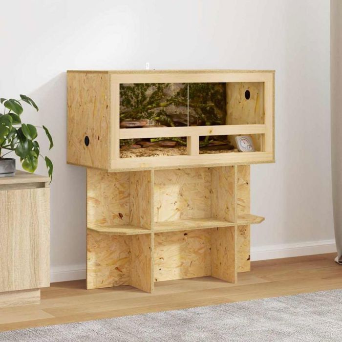 VIDAXL Base de terrarium en OSB avec étagère 80 x 40 x 50 cm Marron
