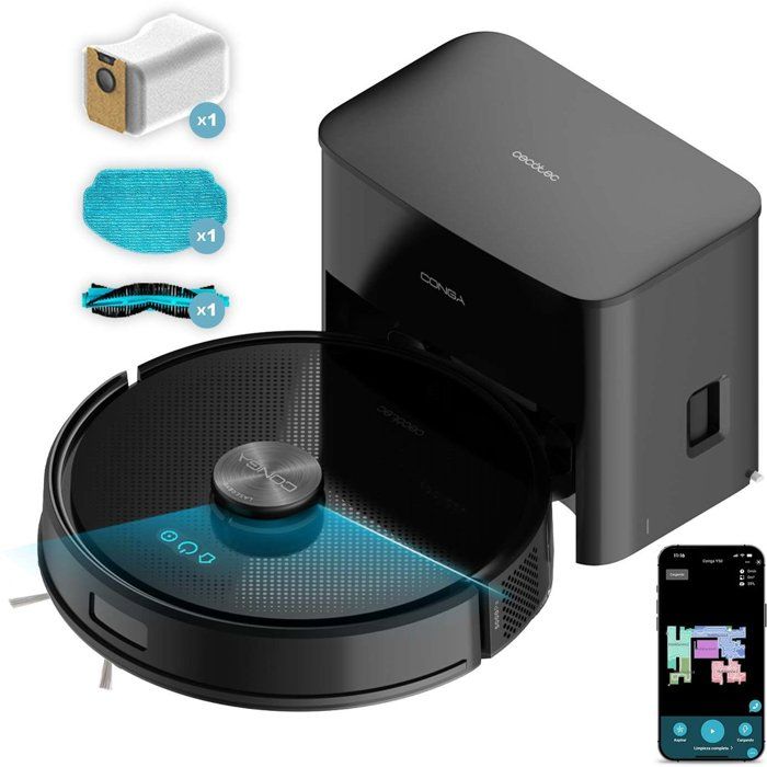 Aspirateur robot laveur - CECOTEC - Conga Y50 - 5 000 Pa - Noir - Cecotec