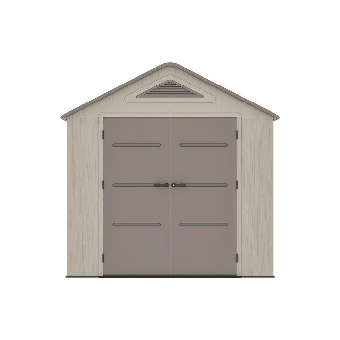 Abri de jardin en résine HDPE beige effet bois 4 5 m² avec plancher - épaisseur 22 mm - ANTEVA Abri de jardin en résine HDPE beige effet bois 4 5 m² avec plancher - épaisseur 22 mm - ANTEVA
