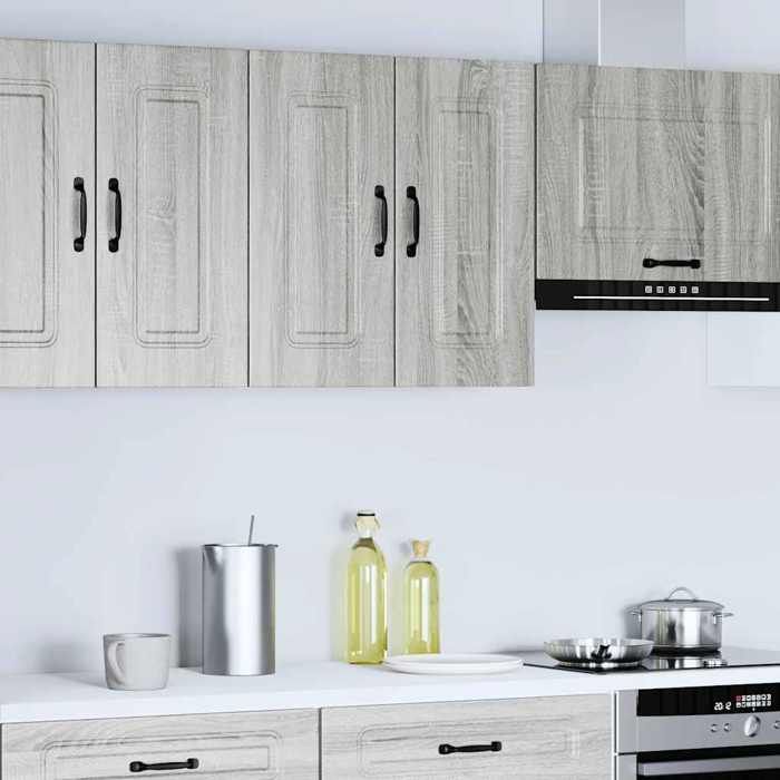 ShieldPro®Gris Placard/Armoire Haut - Armoire murale de cuisine - CLOUD - Cabinet de cuisine - Kalmar sonoma gris - Bois dingénieri