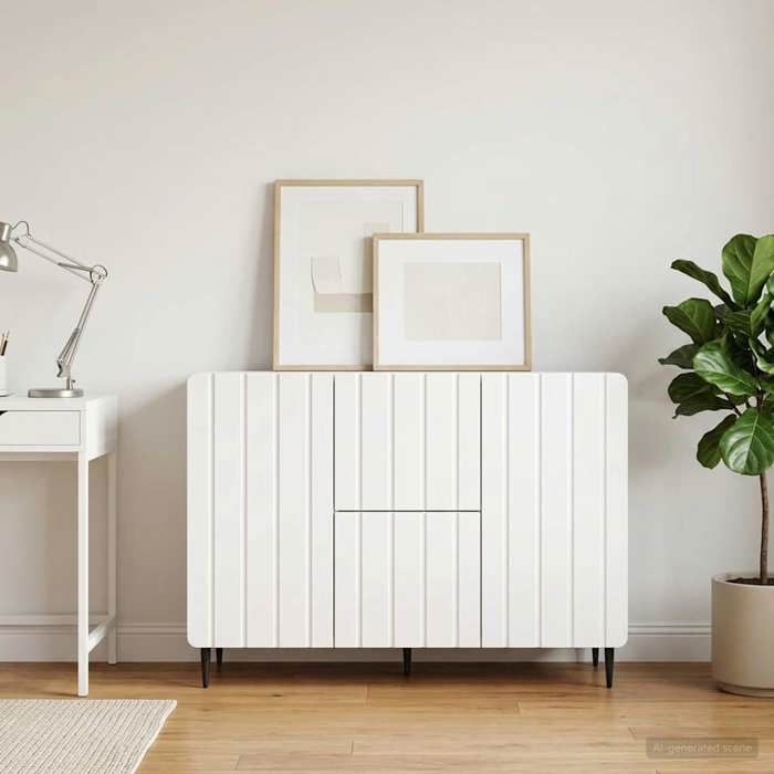 vidaXL Buffet Blanc 89 x 345 x 62 cm Bois dingénierie 894425