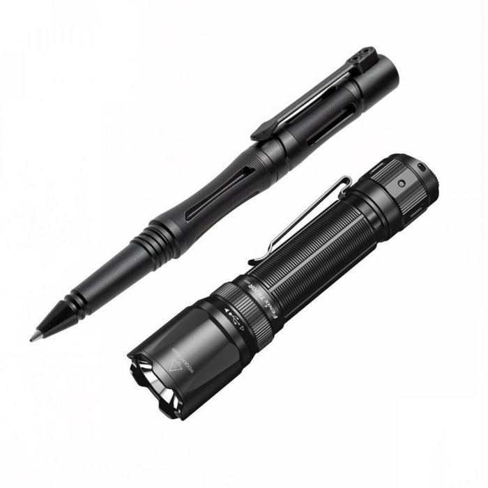 Lampe electrique - lampe de poche - baladeuse Fenix Lampe torche tactique LED TK20R V2.0 noire avec stylo T5
