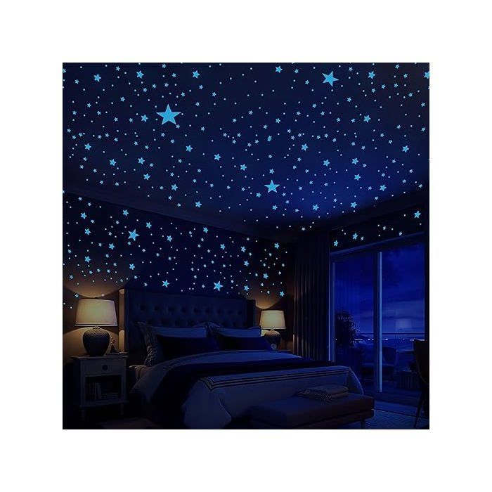 431 Pièces Etoile Lumineuse Stickers Muraux Etoiles Fluorescente Autocollant Mural Phosphorescentes Plafond pour Décoratio GOMMETTE