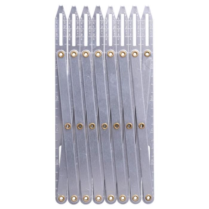 Hapivida Jauge De Couture Extensible En Aluminium – Outil Multifonction Pour Marquage Équidistant Boutons, Œillets & Plis