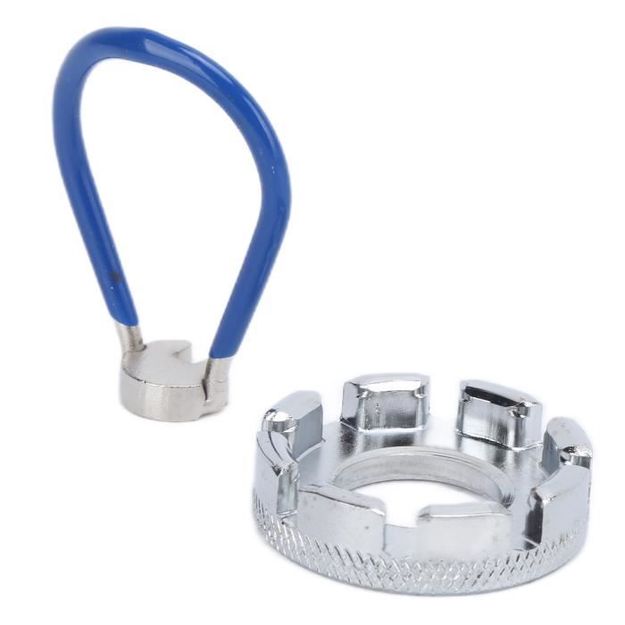 Clé À Rayon De Vélo Clé À Rayon 8 Trous En Acier Vélo Vélo Outils De Poche Avec Clé Ronde Pour