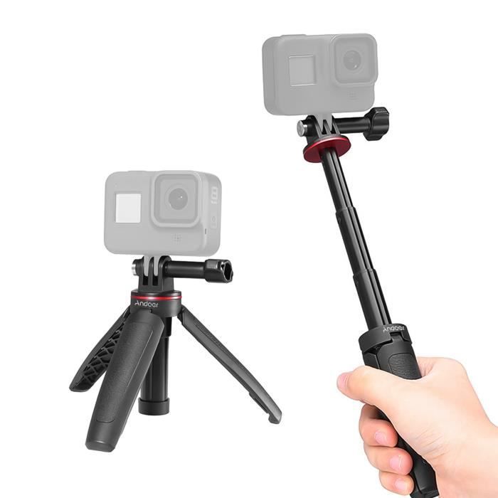 Andoer MT-09 Mini trépied de bureau extensible caméra d'action portable  Vlog Selfie bâton support de remplacement pour GoPro Hero - Cdiscount  Appareil Photo