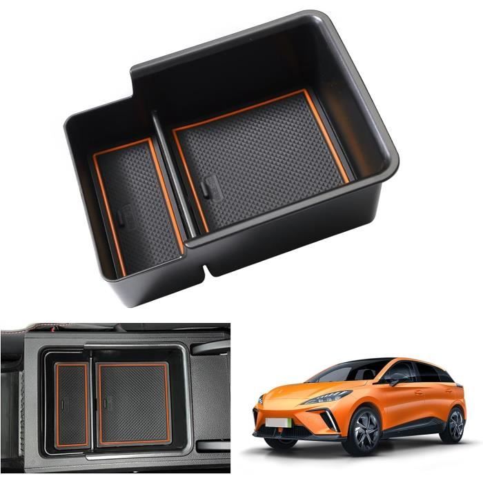Organisateur De Console Centrale Pour MG 4 EV (2022-2025) - Boîte De Rangement Avec Tapis Antidérapant - Couleur Blanc