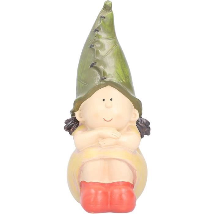 Statue Nain De Jardin XFLYP - Décoration Résine 15x13x11.5cm Pour Pelouse Ou Intérieur