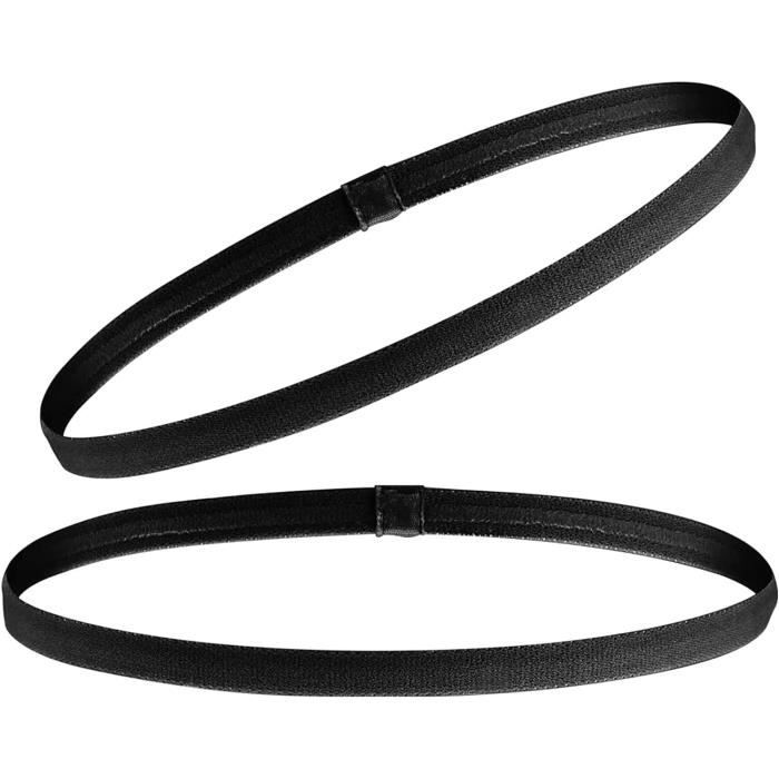 Lot De 4 Bandeaux De Sport élastiques – Serre-tête Antidérapant Avec Silicone – Pour Running, Fitness, Football – Taille Unique Ajustable 35-50 Cm – Couleurs Assorties
