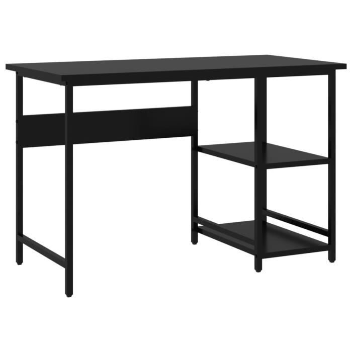 Bureau - GKK - Noir 105x55x72 cm MDF et métal A0550