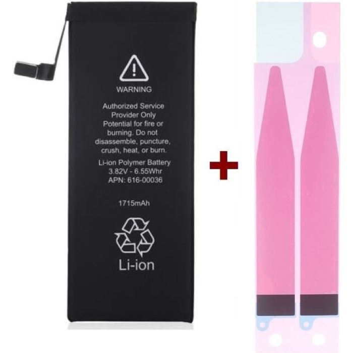 IPHONE 6S BATTERIE D'ORIGINE 1715 mAh HAUTE PERFORMANCE + ADHÉSIF