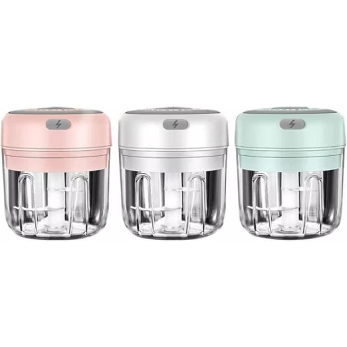 CJCSM Hachoir à Ail électrique Puissant, Mini Broyeur à Ail Pour