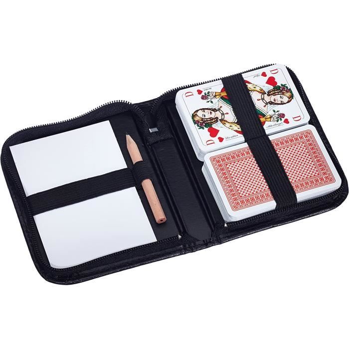 27073 - Jeu de cartes Rami, Canasta, Bridge avec stylo et carnet[645 ...