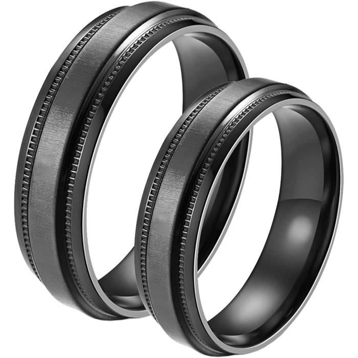 Bague Femme En Acier Inoxydable - Alliance Jonc Simple, Design Épuré (Cadeau Saint-Valentin, Anniversaire)