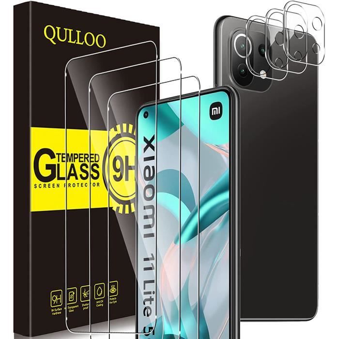 Protections écran Trempé X2 Pour Xiaomi Mi 11 Lite 5G NE - Marque Little Boutik, Fabriqué En France
