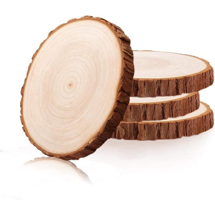 Rondin de Bois Sans trou de diamètre 17-18 cm 4 pièces,Rondin de Bois Deco,rondin  bois de 15 mm d'épaisseur,adaptée à la pyrogravure - Cdiscount Beaux-Arts  et Loisirs créatifs