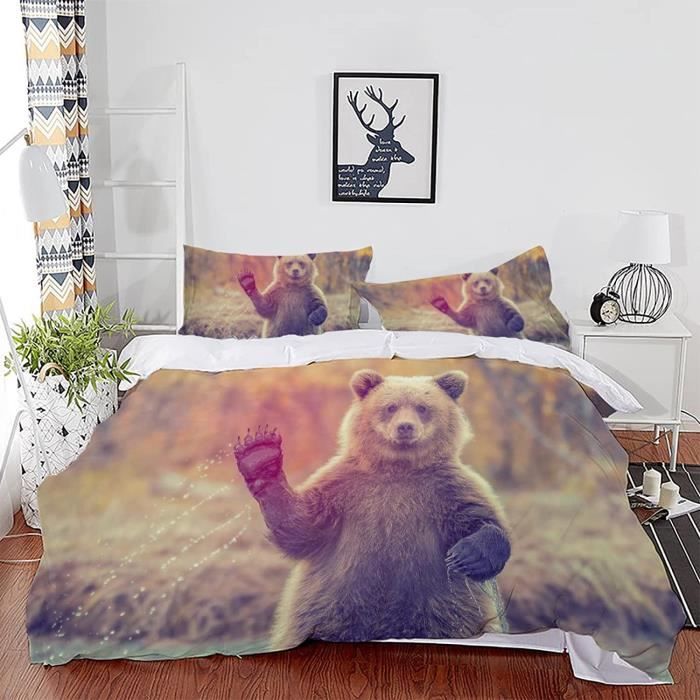 Lcw Home Parure De Couette Simple Imprimée Ours En Peluche Marine O 4260739