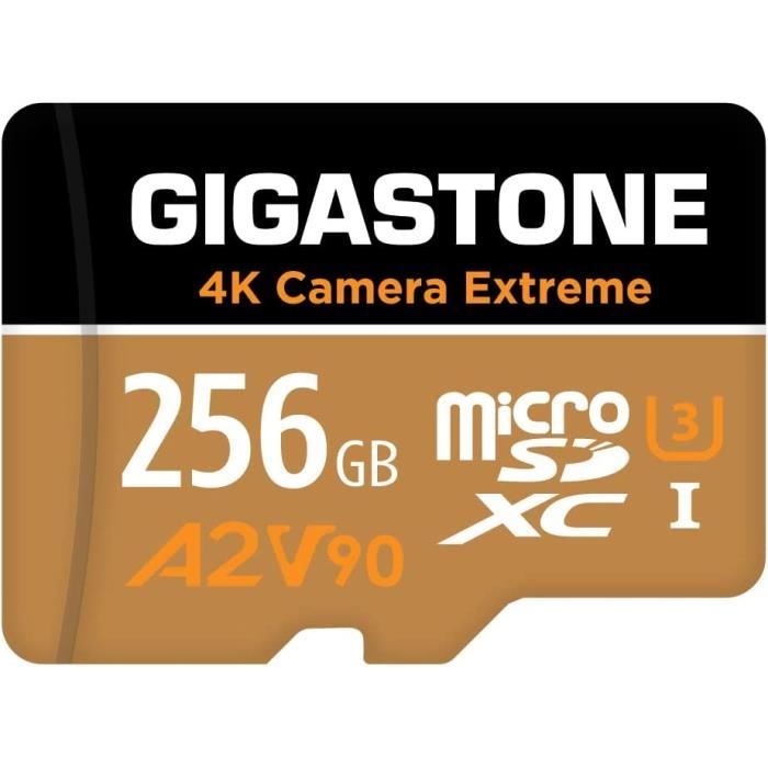 Carte Sd 256 Go Gigastone Carte Mémoire 256 Go Lot De 5 Cartes, Compatible Avec Gop Drone Camera Tablette Samsung Sony Haute Vitesse Pour Amz B Micro Sd