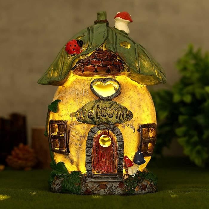 Statues De Jardin En Résine En Forme De Champignon Avec Lumières