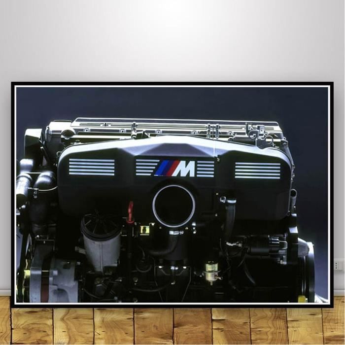Toile BMW M1 Pop Art Abstrait, Peinture Murale Voiture Ancienne, Déco Moderne