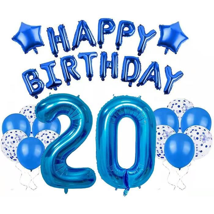 Décoration Anniversaire 20 Ans Fille - Guirlande Happy Birthday + Ballons Or Rose