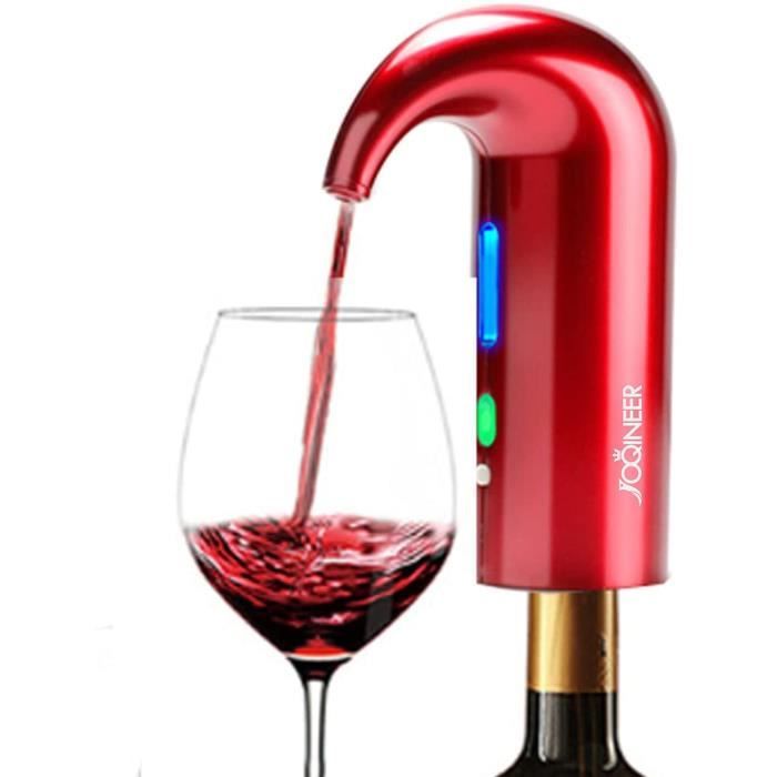 JOQINEER Aérateur de vin électrique décanteur,Bouchon Distributeur de vin  Automatique Carafe à décanter,Verseur aérateur de vers5
