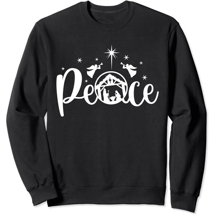 Crèche de Noël Religieux Crèche de la paix Christian Sweatshirt