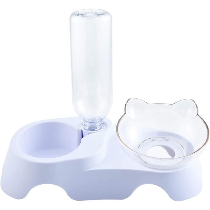 Meilleurs prix pour MARSEE Chats Bol de Nourriture avec Support Surélevé 2 en 1 Distributeur Automatique dalimentation Lente pour Chaton Chiot