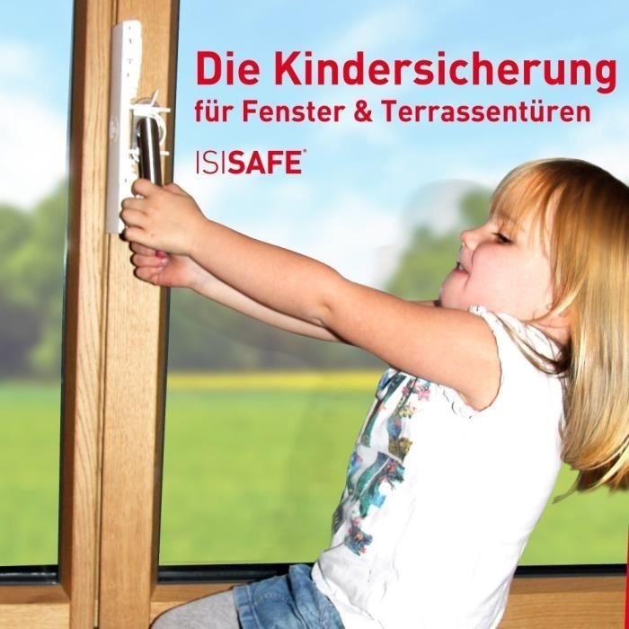 Sécurité Enfant Pour Fenêtres Et Portes-fenêtres ISI SAFE - Sans Perçage, Montage Facile - Testé 20 Kg