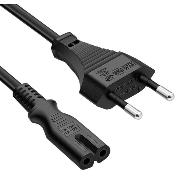 Câble D'alimentation Euro CEE 7/16 LogiLink - 2 Mètres, Blanc - Fiche à Prise Pour Appareils électriques - 10