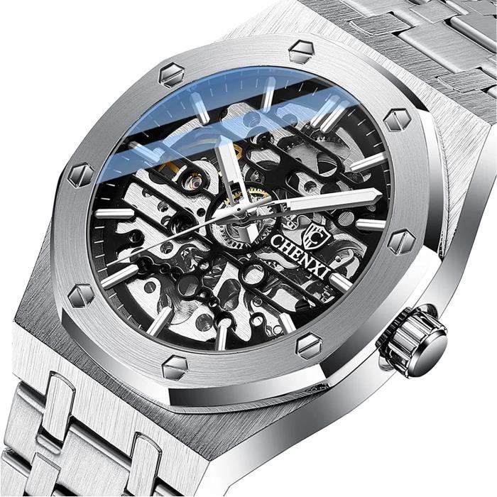 Stuhrling Original 832L.01 – Montre Automatique – Affichage Analogique  Bracelet Acier inoxydable argent et Cadran Blanc – Femmes