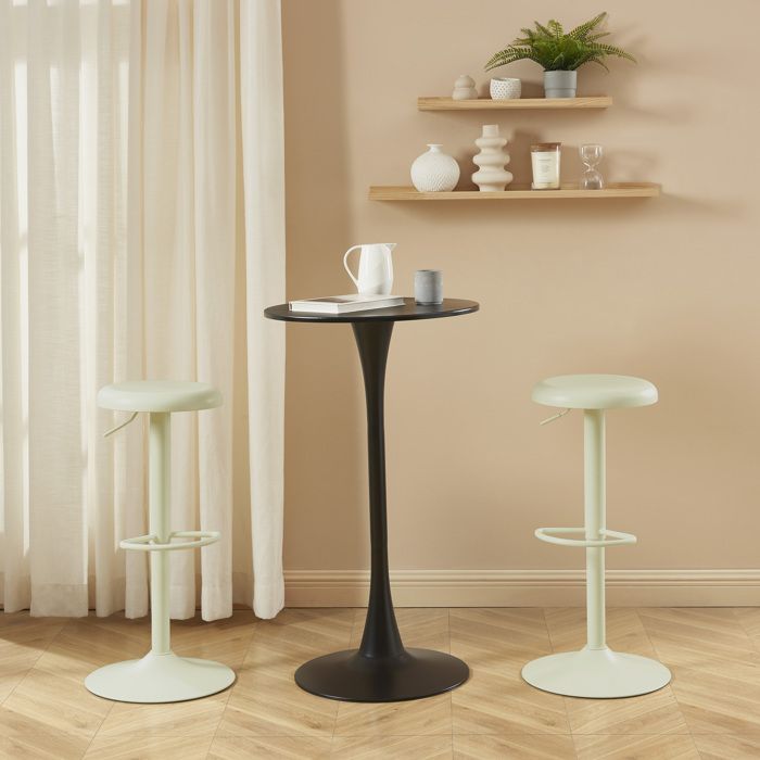 Tabouret HOLY métal vert amande mat Tabouret HOLY métal vert amande mat