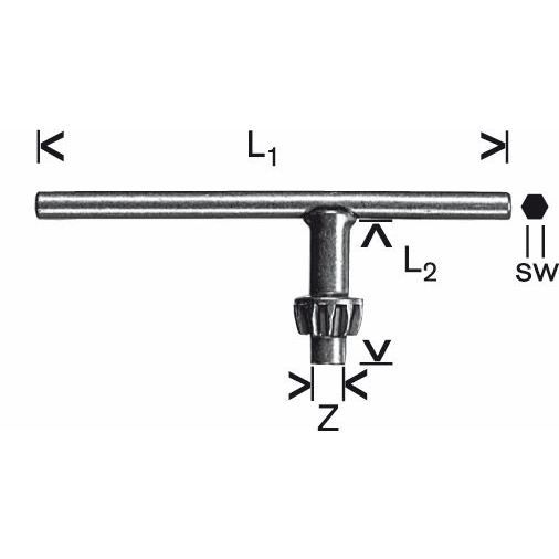 Bosch Clés de rechange pour mandrins 60 mm 30 mm 6 mm 1607950042 - vue 4