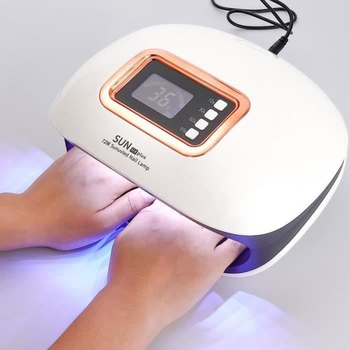 Lampe à ongles UV à LED avec séchoir à ongles 36 LED 72W avec affichage automatique de l