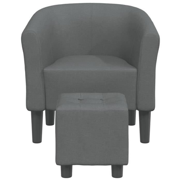 Fauteuil cabriolet - CUQUE - CQ019 - Gris foncé - Tissu 100% polyester - Repose-pied inclus