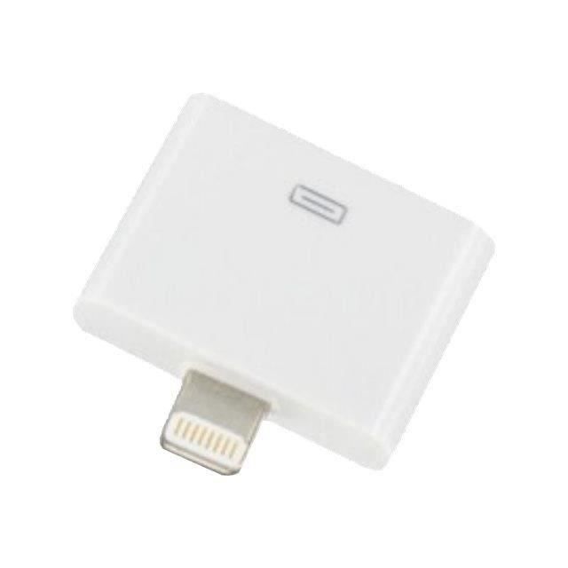 DLH Adaptateur Lightning Apple Dock (F) pour Lightning (M) - Blanc