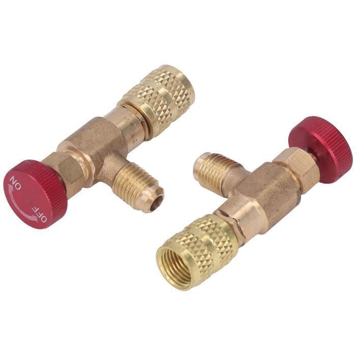 Adaptateur Vanne R410a R22 Outil Réfrigération - Raccord 1/4" 5/16" Valve Tuyau Charge