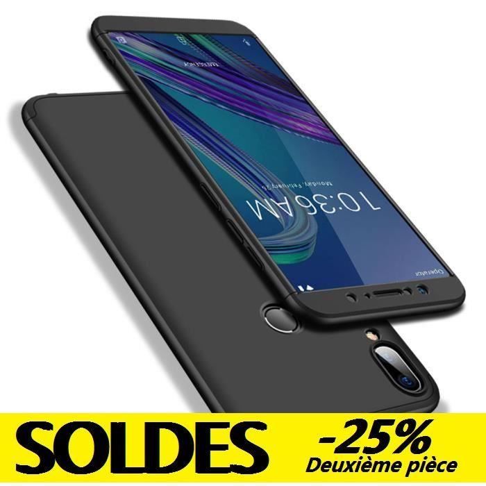 Coque Portefeuille En Cuir PU Pour ASUS Zenfone Max Pro M1 - Bicolore, Fermeture Magnétique, Emplacement Carte, Support Intégré