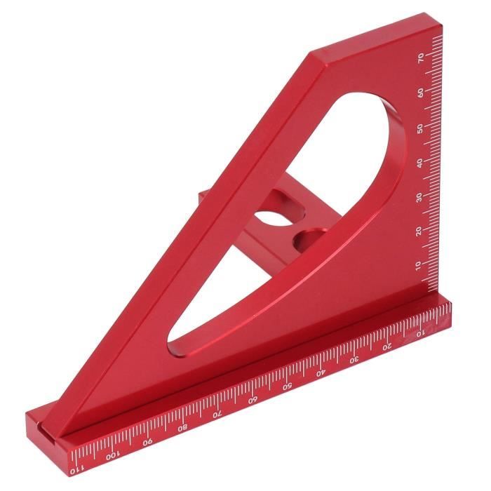 Règle De Mesure Multi-angles 45/90 Degrés En Alliage D'aluminium Pour Le Travail Du Bois, Rapporteur Carré, Onglets, Règle Triangulaire Pour Le Travail Du Bois