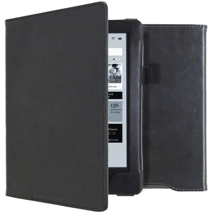 Etui Housse Cuir PU pour Kobo Glo HD 2015, Touch 2 & Aura Support Coque  Case