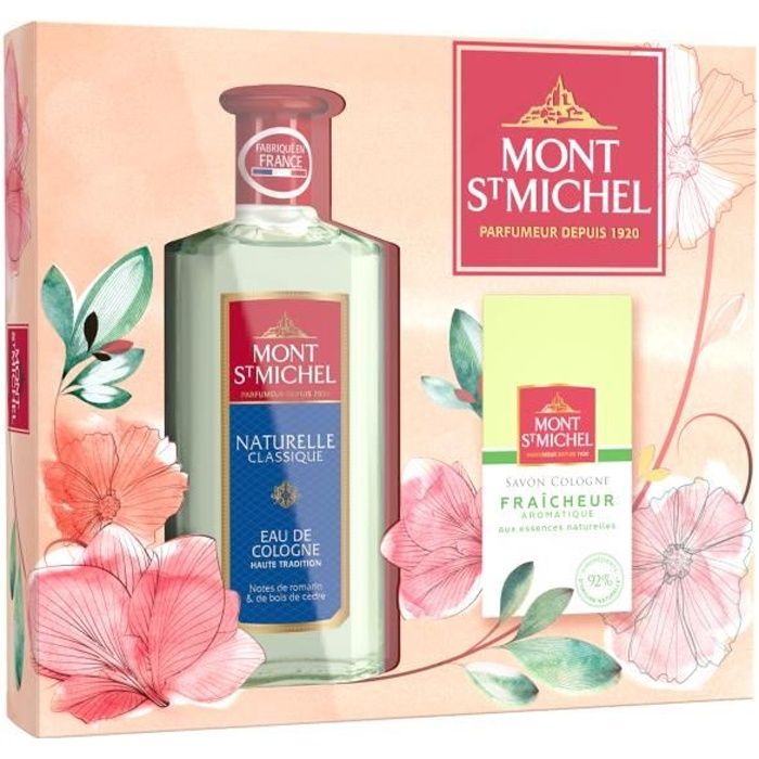 MONT SAINTMICHEL Coffret Eau de Cologne Naturelle Classique 250 ml + Savon Douceur 125 g