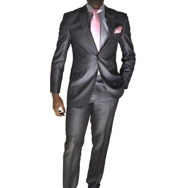 Costume Pour Homme Gris Rayé Achat Vente Costume