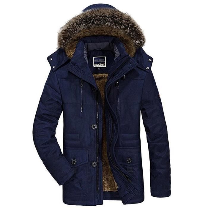Manteau D'hiver Femme épais - Blouson Polaire Long Avec Col à Revers - Chaud Et Confortable Pour Toutes Les Occasions