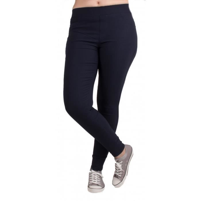 Jegging Grande Taille femme taille haute & matière stretch du 42 au  52-40/42 Bleu marine - Cdiscount Prêt-à-Porter