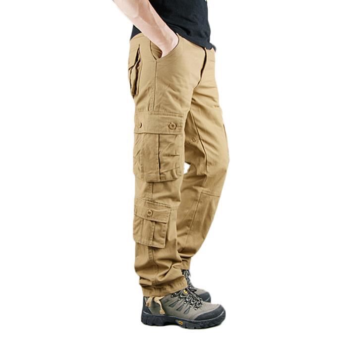 Pantalon De Jogging Camouflage Homme - Coupe Ajustée, Léger, Avec Poches Cargo Et Cordon De Serrage - Idéal Pour Le Sport Et Le Quotidien - 8