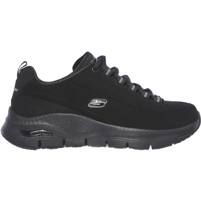 Basket Skechers Arch Fit Metro Skyline Noire SKECHERS Femme Cuir Lacets Noire Cdiscount Chaussures