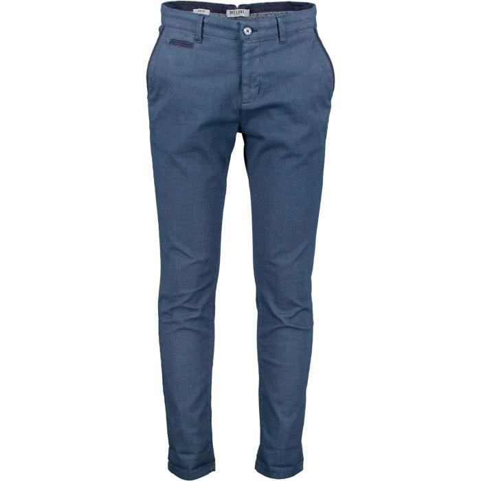 DEELUXE Pantalon chino slim à motifs ALMA Navy